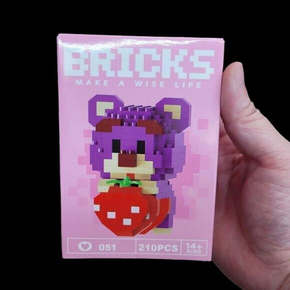 Brand New Toy Story Lotso Strawberry Bricks Lego Figure - Picture 1 of 5